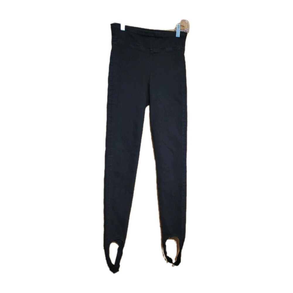 Frame Women's Stirrup Leggings Pants Black Stretch High Rise Pull On Size O/XS